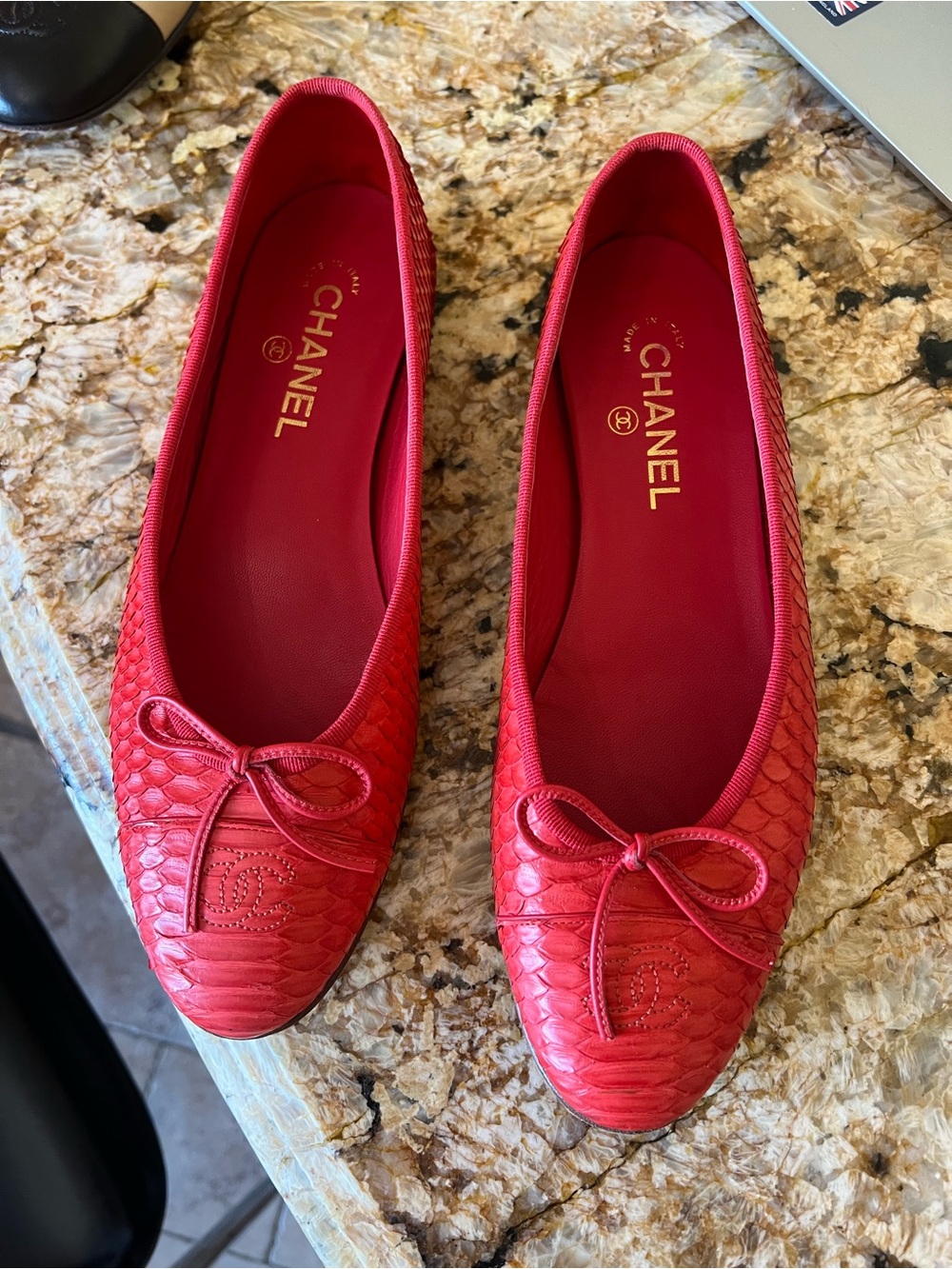 Chanel Ballerina Python Coral 🪸 color Size 41